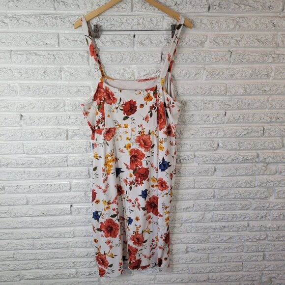 Forever 21 Womens Dress 3X Plus Sleeveless Shift Red Floral Casual FLO68E - Picture 6 of 11
